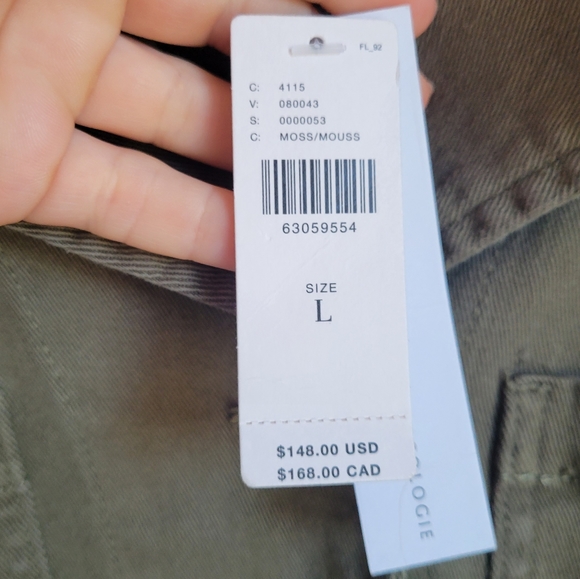 Anthropologie, New, Sanctuary Army Olive Green Utility Denim Jacket, Large - Picture 13 of 15